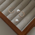 Pearl Hoop 925 Silver Earrings