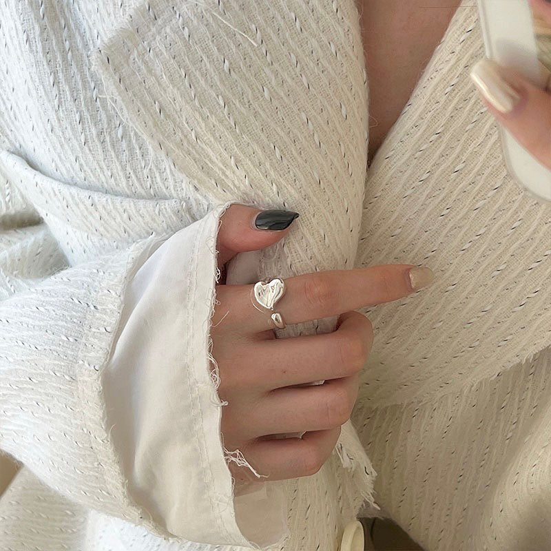 Heart Open 925 Silver Ring