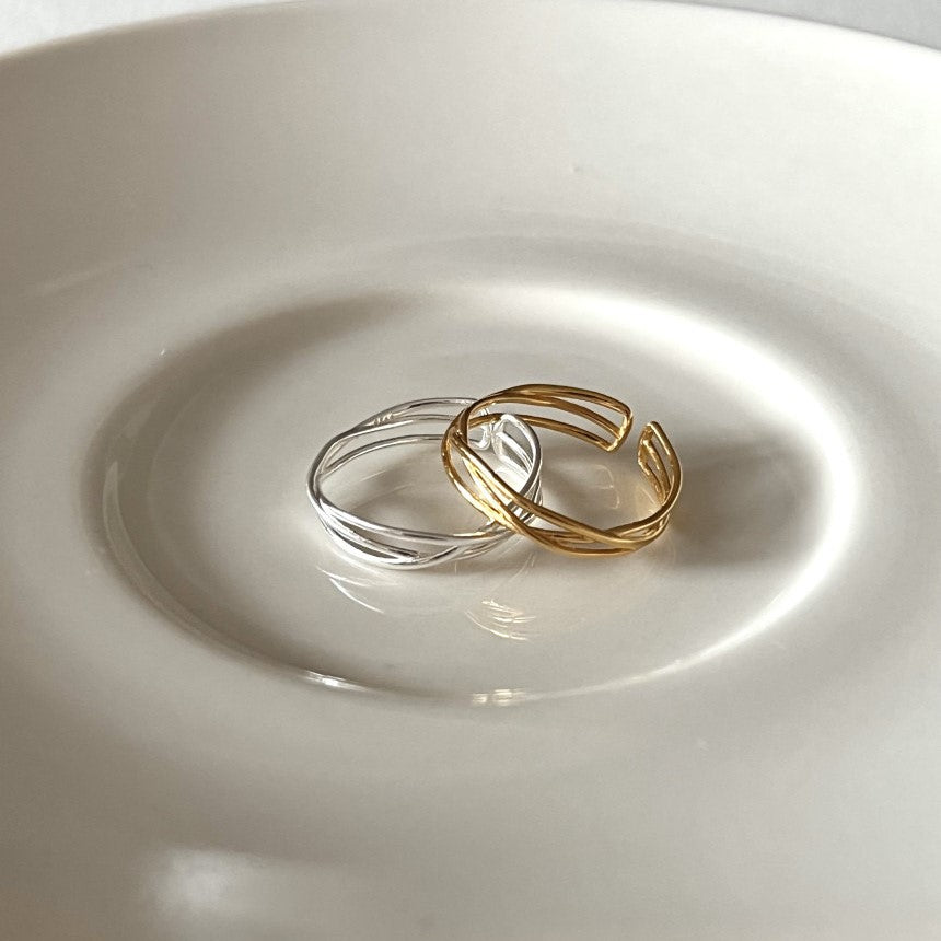 Simple Line Design Open 925 Silver Ring