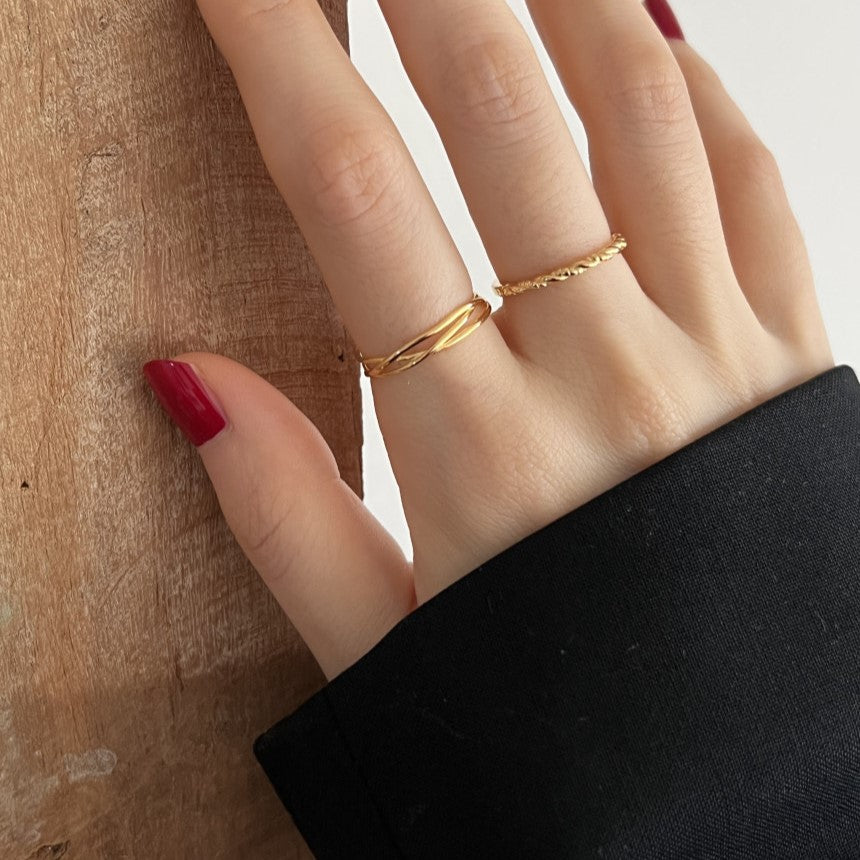 Simple Line Design Open 925 Silver Ring
