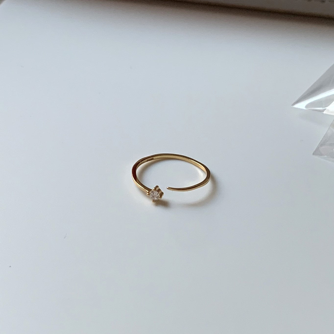 精緻單鑽925銀戒指
