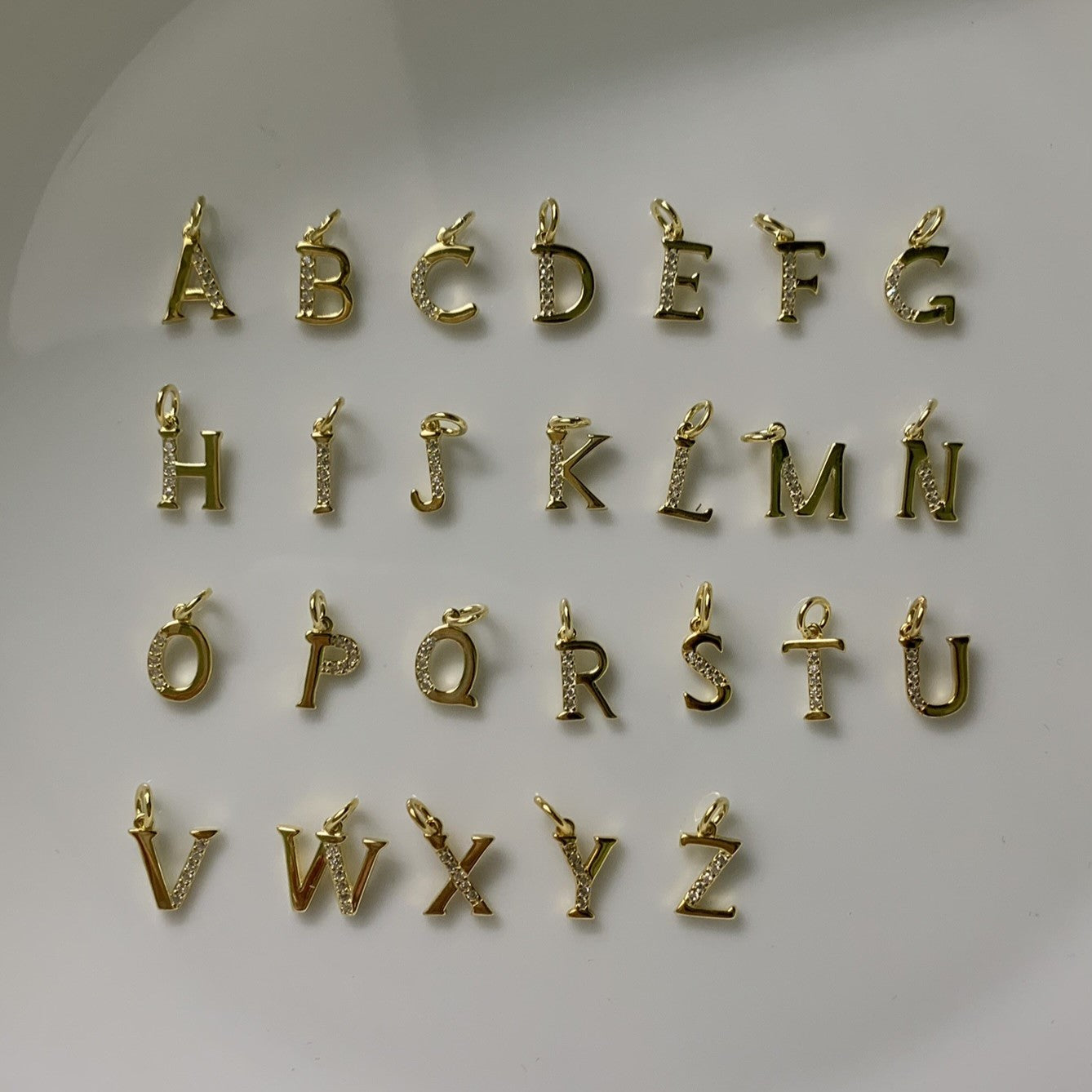 不對稱字母925銀手鏈