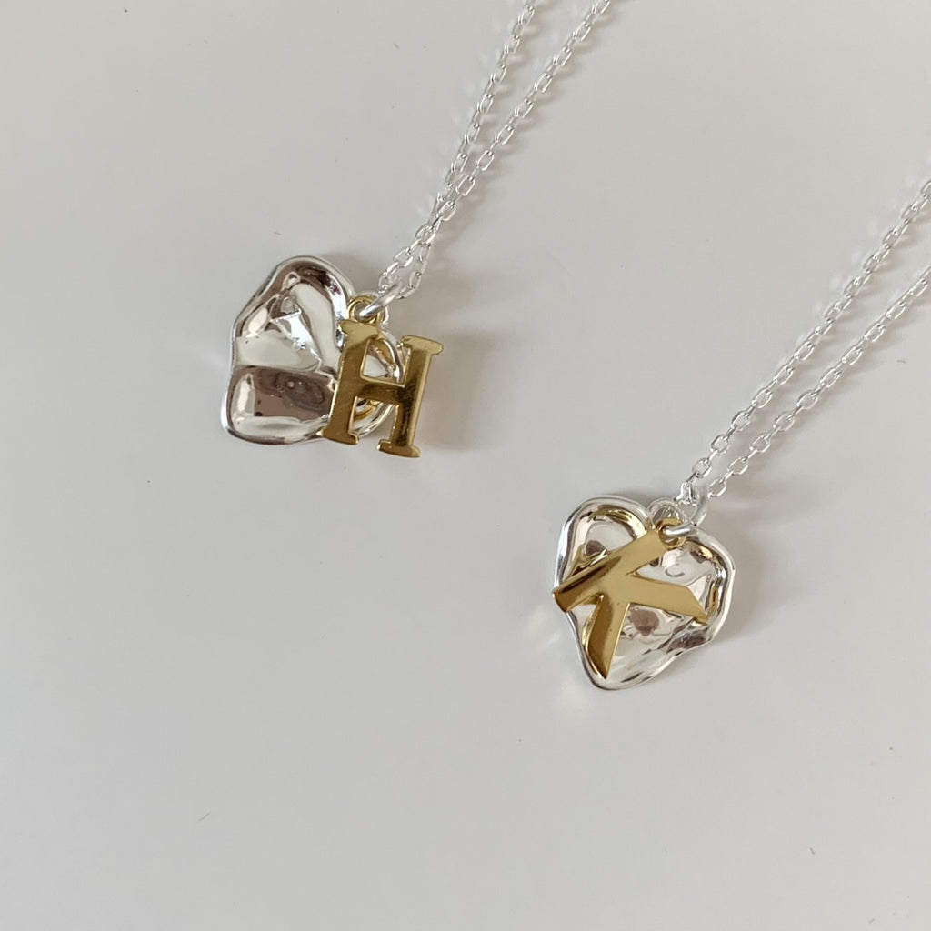 Love 心心字母頸鏈