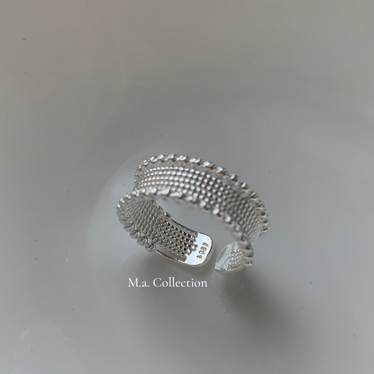 Bead Open 925 Silver Ring