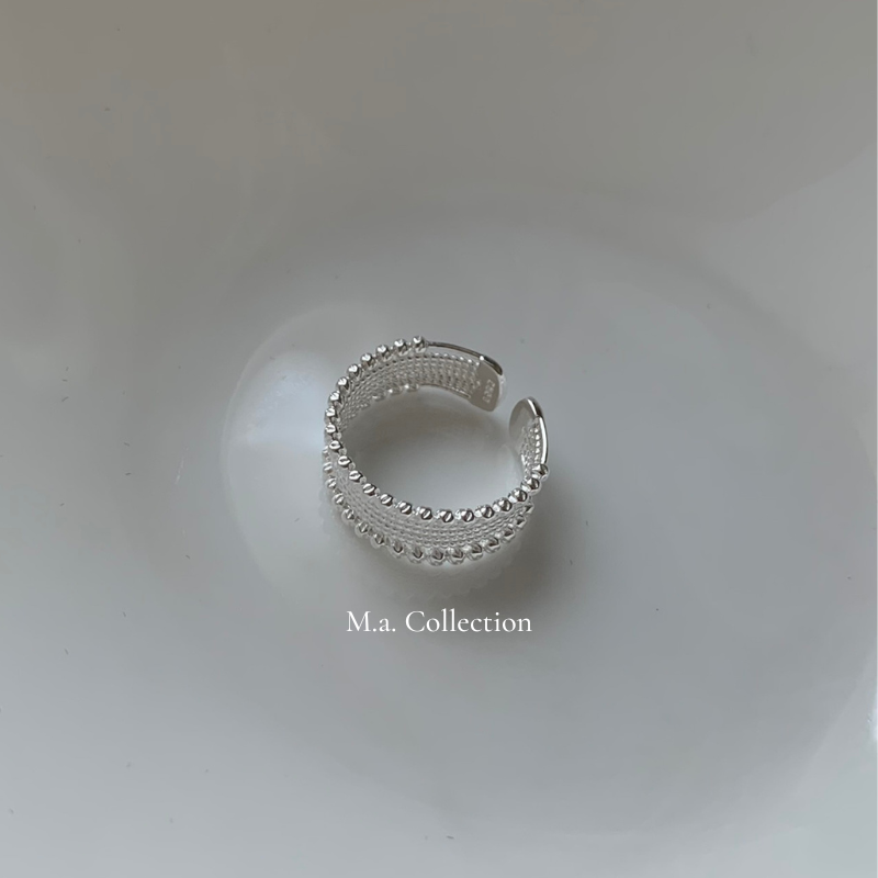 Bead Open 925 Silver Ring