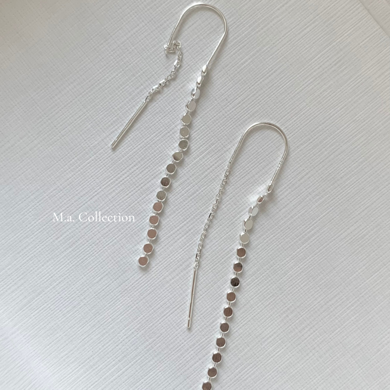 Ball Fringe 925 Silver Earrings