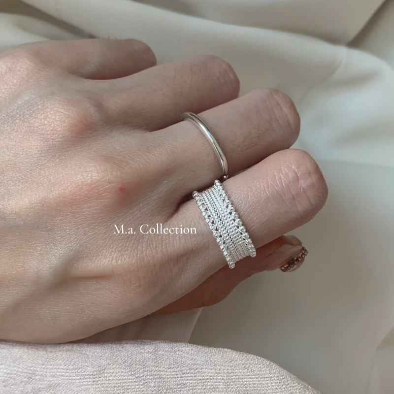 Bead Open 925 Silver Ring