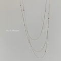 Three-layer simple 925 silver necklace