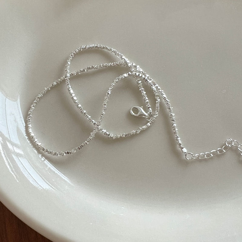 Juvenile Broken Silver 925 Silver Necklace