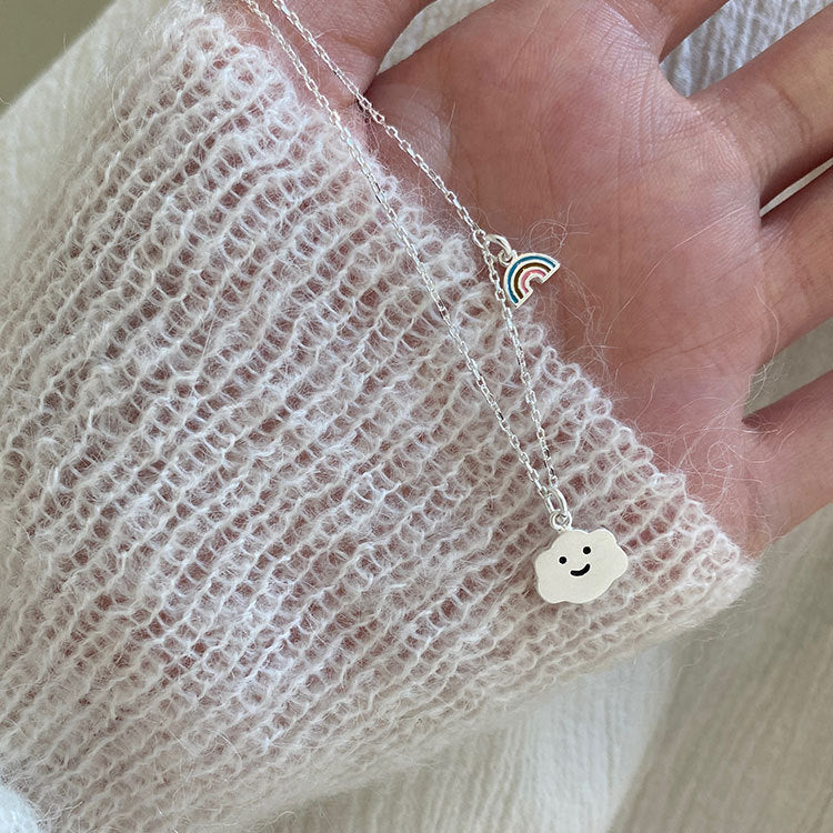 可愛的雲朵925銀頸鏈
