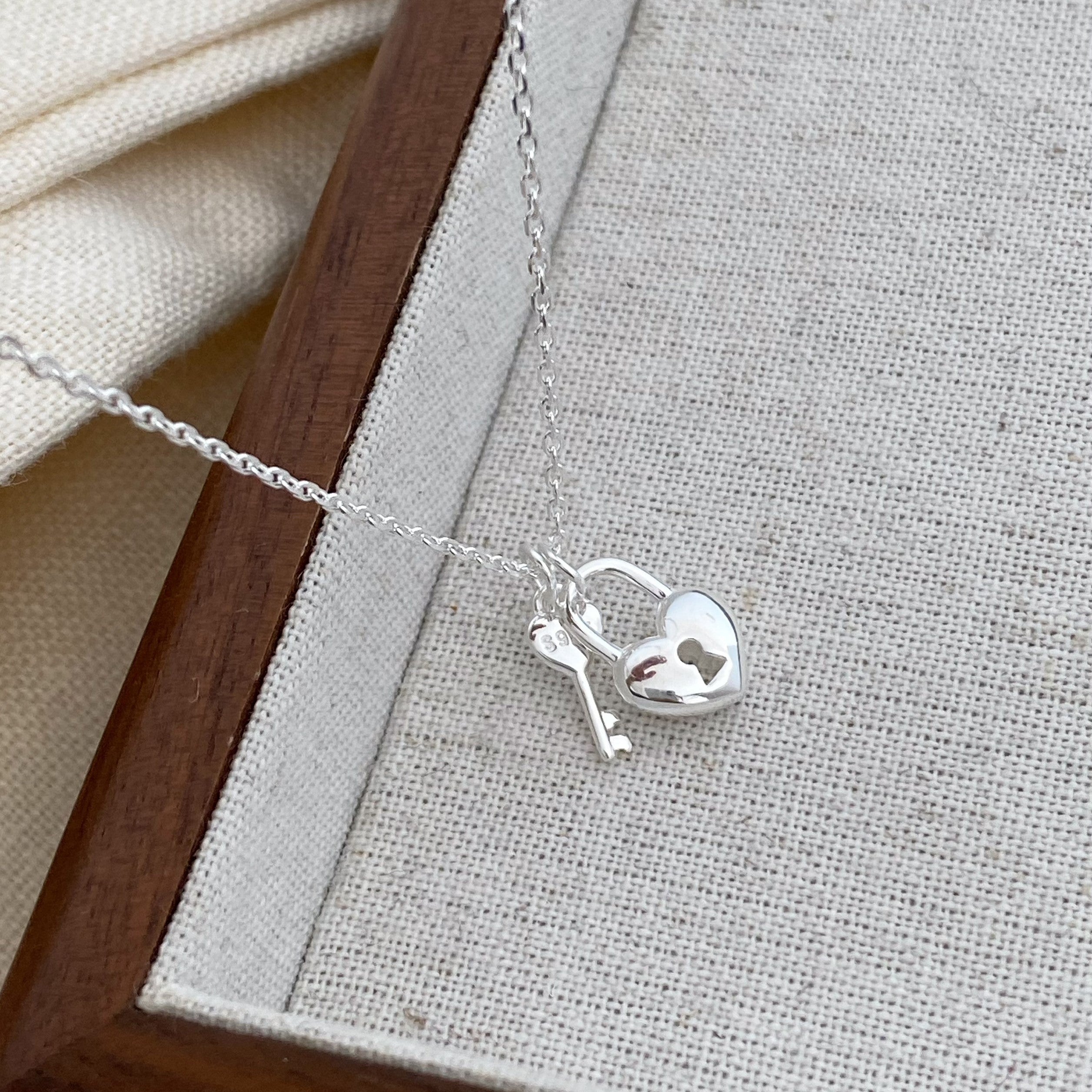 Heart Lock 925 Silver Necklace