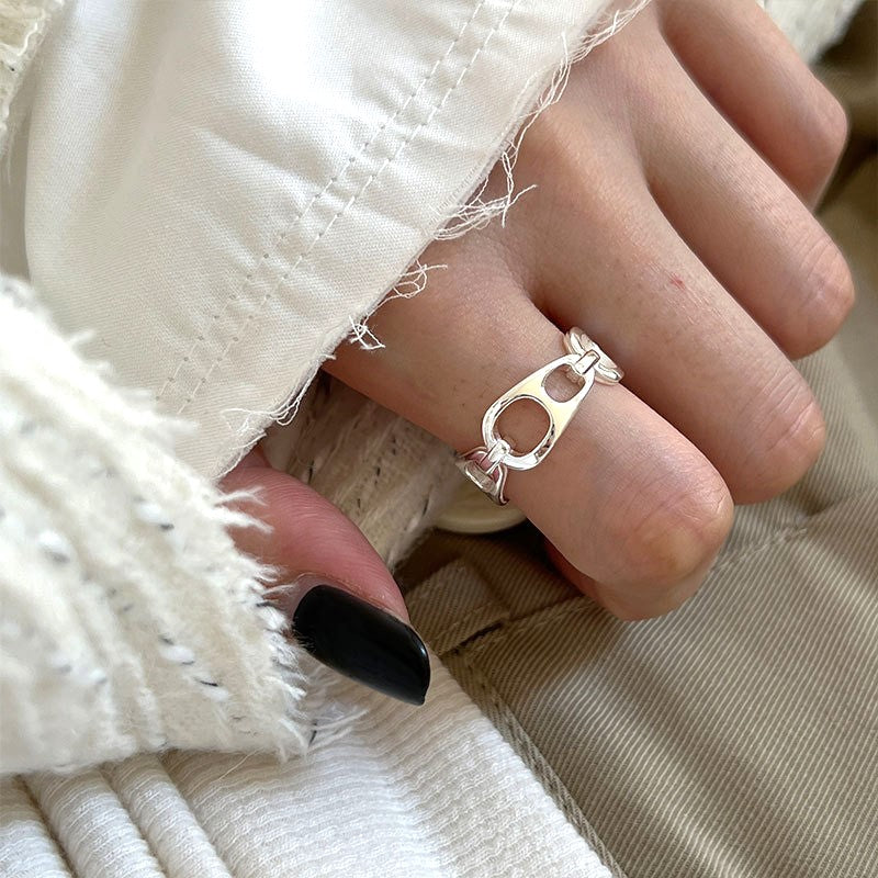 Personality Wire Empty Open 925 Silver Ring