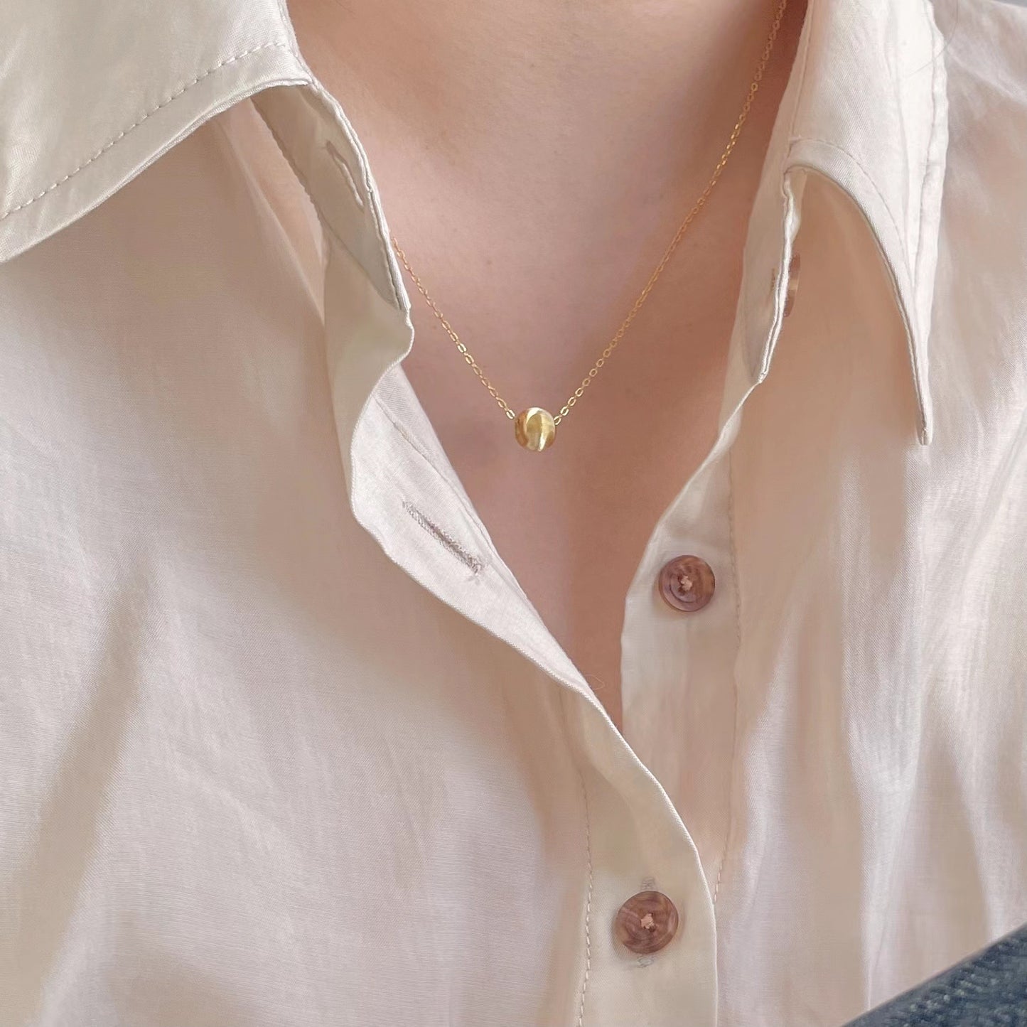Small Ball 925 Silver Necklace