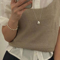 Drop-Shaped Long 925 Silver Necklace