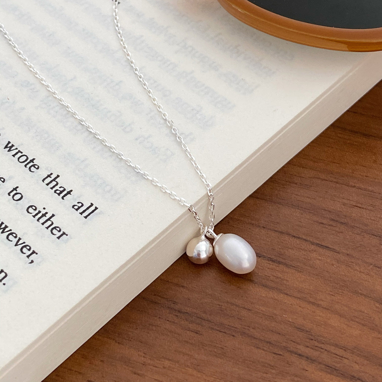Pearl Ball 925 Silver Necklace