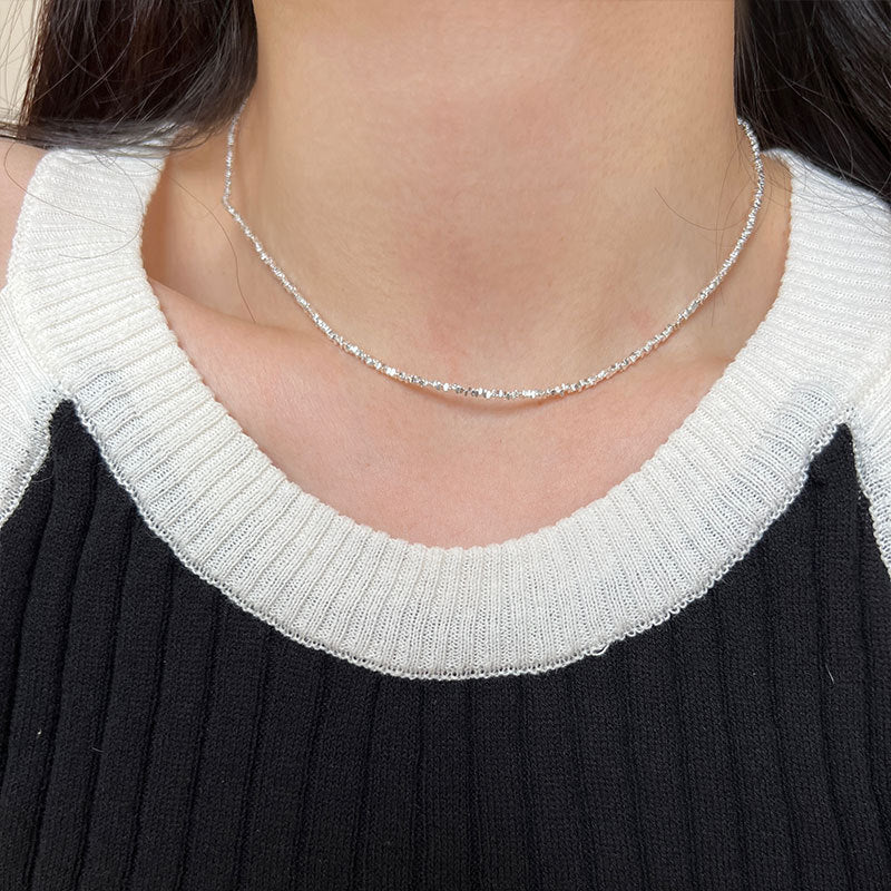 Juvenile Broken Silver 925 Silver Necklace