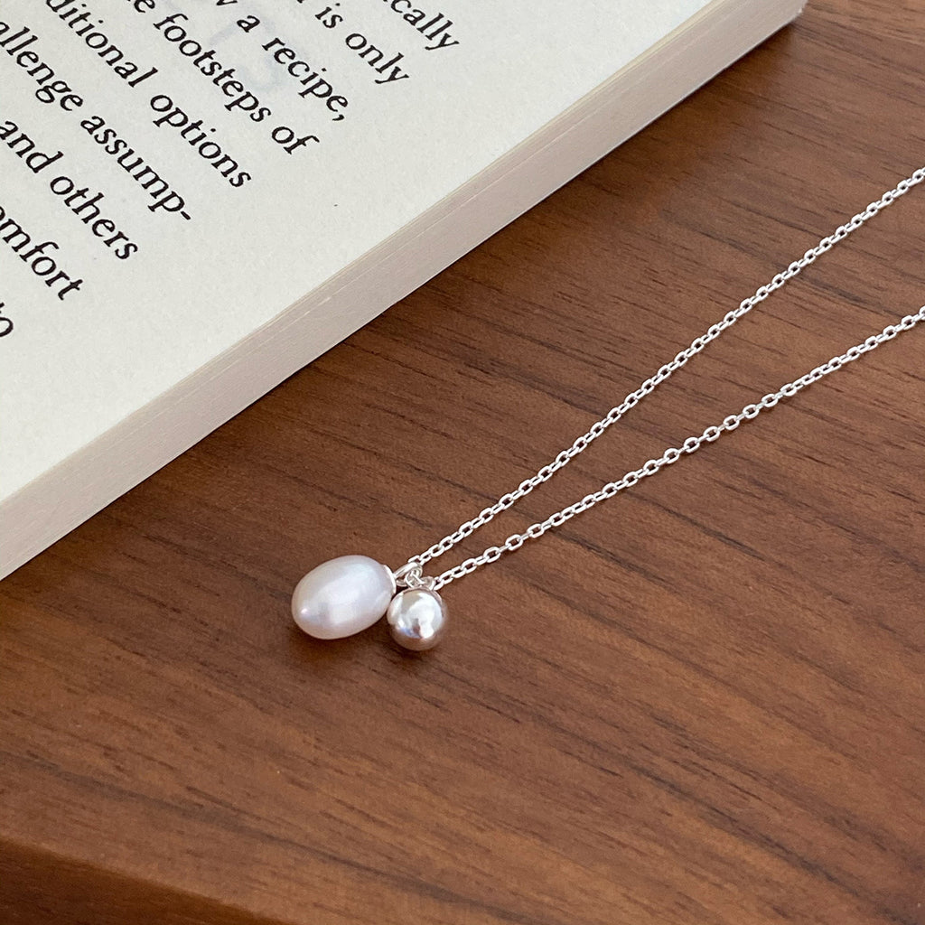 Pearl Ball 925 Silver Necklace
