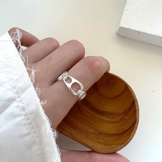 Personality Wire Empty Open 925 Silver Ring