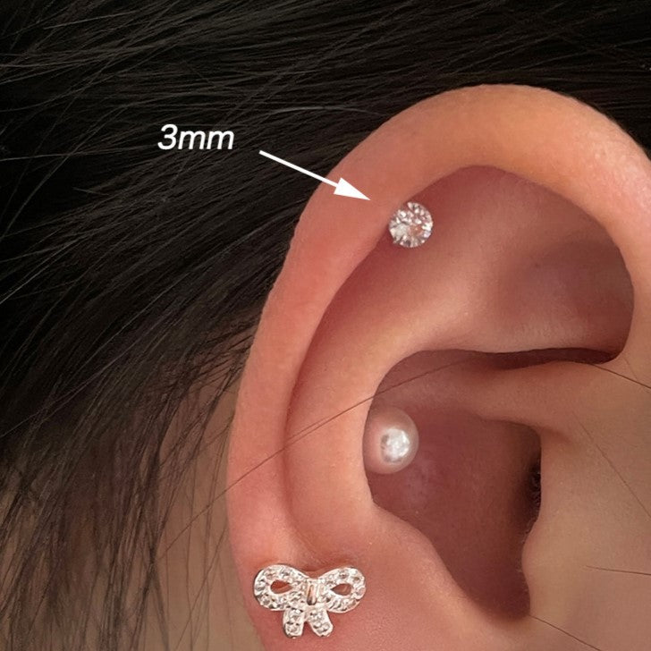 Fine grain series 925 silver earrings