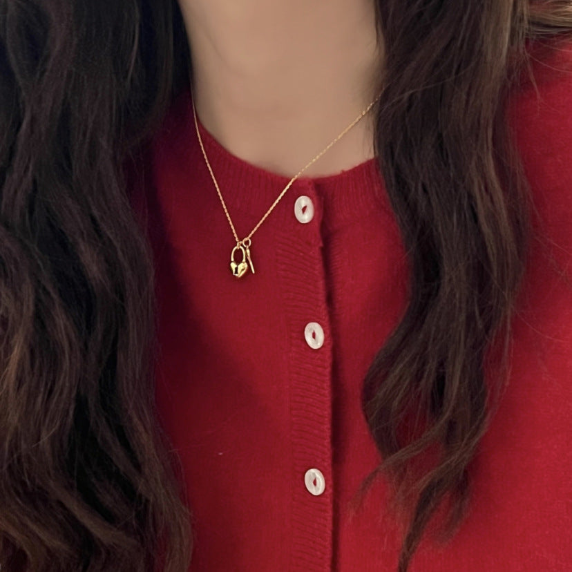 Heart Lock 925 Silver Necklace