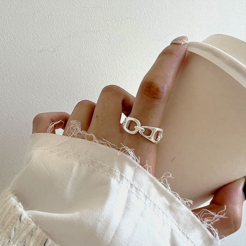 Personality Wire Empty Open 925 Silver Ring