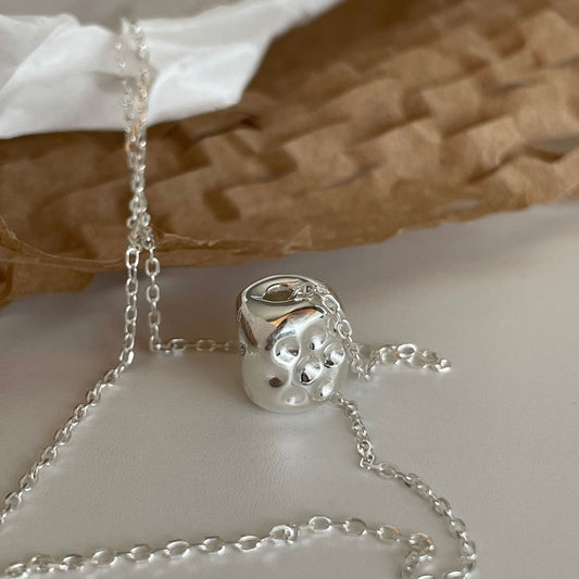 Irregular Stone 925 Silver Necklace