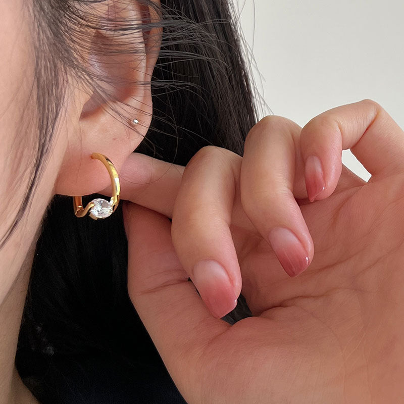 交叉925銀耳環